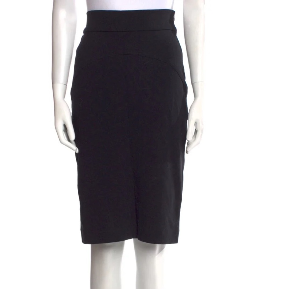 Diane von Furstenberg Knee Length Elegant Black Pencil Skirt Size 6